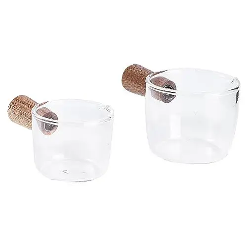 Produktbild: GREENADSCAPE 2-teiliges Saucenschalen-set Dip-schüssel Aus Glas mit Griff Würzuntertasse für Vorspeisen Gewürze Süßigkeiten Säurebeständig Hitzebeständig für Den Privaten und Gewerblichen Gebrauch