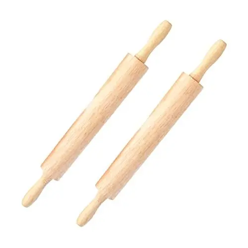 Produktbild: GREENADSCAPE 2 Stk natürliche Backrolle sichere Rolle zum Backen Wachsfreies Nudelholz Antihaft Nudelholz Rollen zum Backen küchenwerkzeug küchenutensilien gebäck unlackierte Teigrolle Hölzern
