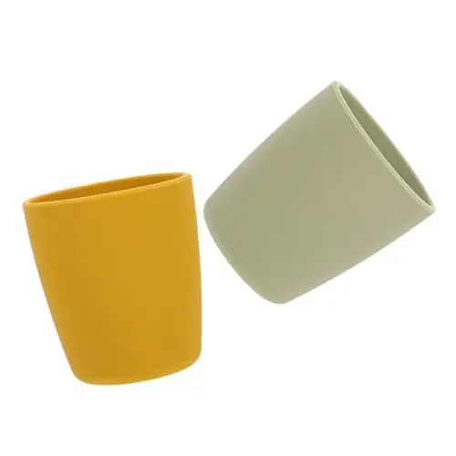 Produktbild: GREENADSCAPE Silikon-babybecher 2er-set Kleinkind-besteck Stabil Auslaufsicher Für Babys Und Wassertrinken