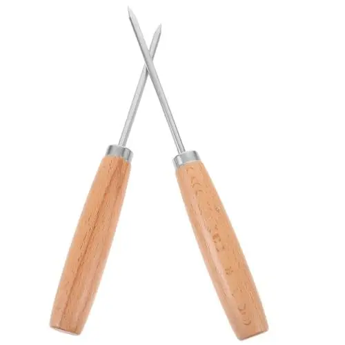 Produktbild: GREENADSCAPE 2st Eispickel Eispflücker-werkzeug Eishacker Im Japanischen Stil Kühlschrank Eiskratzer Lochstanzwerkzeug Kühlschrank Eiswürfel Manueller Eisrasierer Khaki Rostfreier Stahl