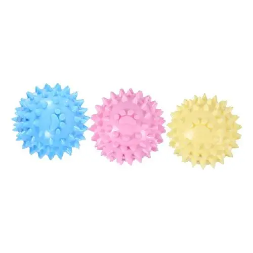 Produktbild: GREENADSCAPE 3 Stücke Haustier Hund Welpen Spikey Bälle Zahn Reinigung Interaktive Spielzeug Kauspielzeug TPR Material