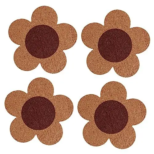 Produktbild: GREENADSCAPE 4pcs Kork Untersetzer Set Untersetzer Hitzebeständigen Reusable Für Hochzeit Geburtstag