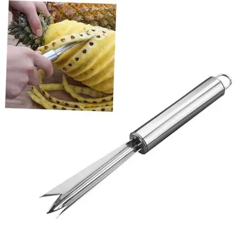 Produktbild: GREENADSCAPE 4 Stück Küchengerät Ananas schäler ananasschäler Ananas Entkerner Ananas-Frucht Ananas-Entferner Ananas-Zubereitungswerkzeug Ananasentkerner sparschäler Ananashautentferner Silver