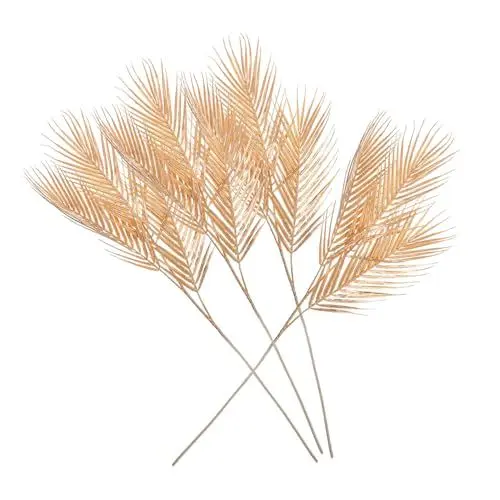 Produktbild: GREENADSCAPE 4 Stücke Golden Leaf Gefälschte Pflanze Zweig Künstliche Blatt Zweig Decor Für Handwerk Hause Hochzeit Decor