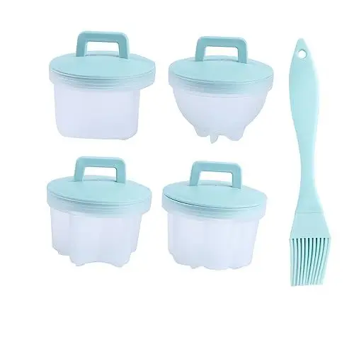 Produktbild: GREENADSCAPE 4 Stück Mini-Eierkocher kinder eierkocher the cook Eierkocher für Camping Eierkocher für die Mikrowelle Pfannkuchen Eierdampfer gedämpfter Eierbecher gedämpfte Eierschale Blue