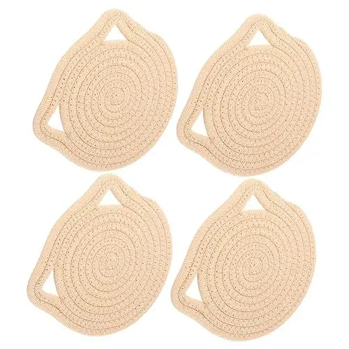 Produktbild: GREENADSCAPE Cat Pad Dekorative Handarbeit Gewebtes Tischset 4 Stück Hitzebeständiges Baumwollseil