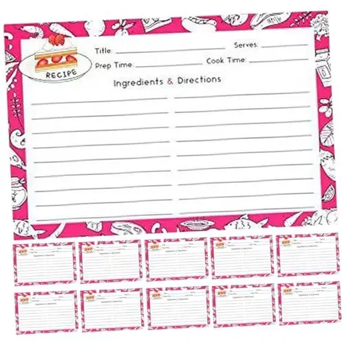 Produktbild: GREENADSCAPE 50 Stück Rezeptkarte Für Die Küche Rezept Kraftkarten Rezept-notizkarten Rezeptkarten 3x5 Rezeptkarten Selber Machen Rezeptkarten Für Lebensmittel Notizkarten Kochen Kraftpapier