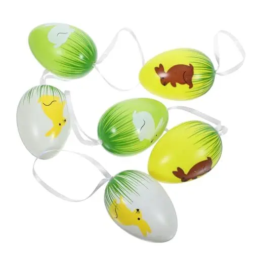 Produktbild: GREENADSCAPE Ostern Hängen Verzierungen 6 Stücke Künstliche Kunststoff Festival Hängen Prop Für Ostern Szene