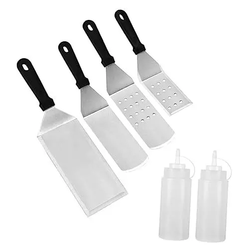 Produktbild: GREENADSCAPE 6st Grillwerkzeug Gewerbliche Küchengeräte Gadget Mit Ölflasche Hochleistungs-grillspatel Backschaufel Gebratene Schaufel Zum Kochen Messbecher Werkzeug Rostfreier Stahl Weiß