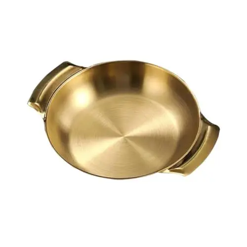 Produktbild: GREENADSCAPE Amphora Edelstahltopf Restaurant-Paella-Pfanne Induktionskochtopf scharfe Ramen-Nudeln wok Kochen pfannenwender Kochbehälter Küchenbedarf Mehrzweck-Kochtopf Rostfreier Stahl Golden