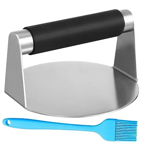 Produktbild: GREENADSCAPE Burgerpresse Ölbürste Fettbürste Bratenständer Grillblazer Grillständer Bratenständer Grillbürste Fleischpresse Grillgewicht Burgergewichtspresse Speckpresse Für