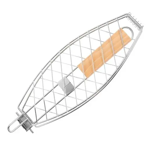 Produktbild: GREENADSCAPE Klappbarer Korb Fisch-grillkorb Netzgestell Einfach Zu Verstauen Für Camping