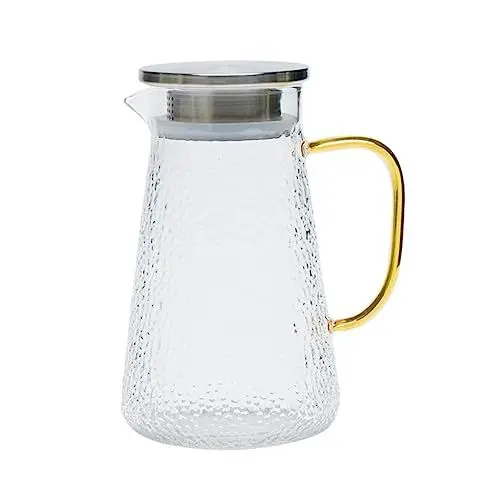 Produktbild: GREENADSCAPE Glaskrug Aus Verdicktem Material 1300 Ml Kältebeständiger Deckel Für Den Haushaltssaftkessel