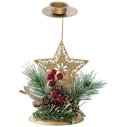 Produktbild: GREENADSCAPE Gold Eisen Handwerk Weihnachten Teelichthalter Fenster Desktop Dekoration Weihnachten Party Verzierungen 1pc