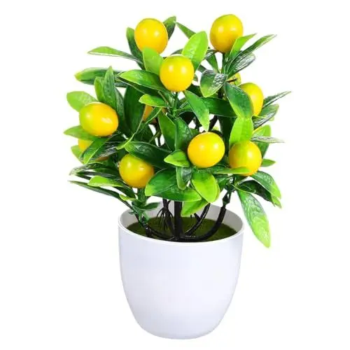 Produktbild: GREENADSCAPE Mini Künstliche Zitrone Baum Bonsai Gefälschte Grüne Pflanze Wohnkultur für Büro Schreibtisch