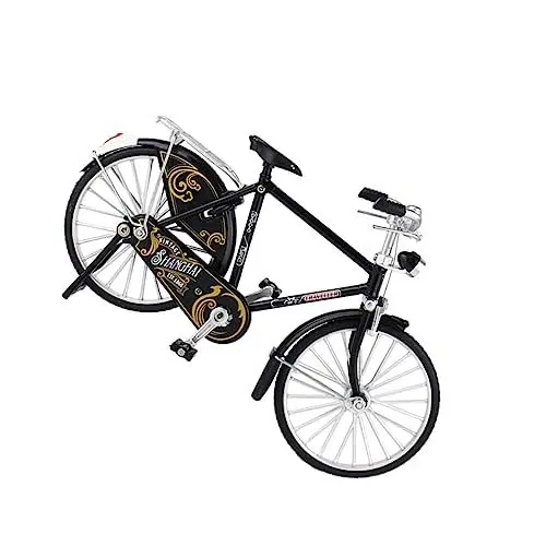 Produktbild: GREENADSCAPE Miniatur Fahrrad Modellbau Retro Design Altmodische Fahrrad Figur Dekoratives Heim Desktop Schmuckstück Perfekt Für Sammler Und Liebhaber 1 Stück