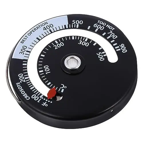 Produktbild: GREENADSCAPE Ofenthermometer Wärmeschublade Magnetisches Ofenthermometer Temperaturmesser Für Gasherde Thermometer Für Holzbrenner Temperaturmesser Für Pelletöfen Schwarze