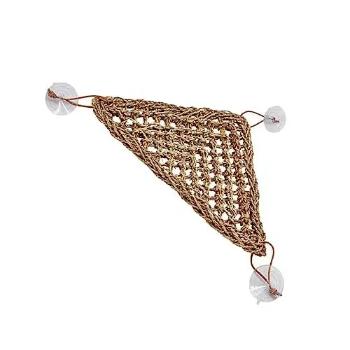 Produktbild: GREENADSCAPE Reptilien-Hängebett Reptile Hammock Lizard Bed Reptile Shedding mat Straw Reptile Bed Reptilien-Hängematte aus Seegras Eidechsenbett schaukel Eidechsenmatte Hängematte