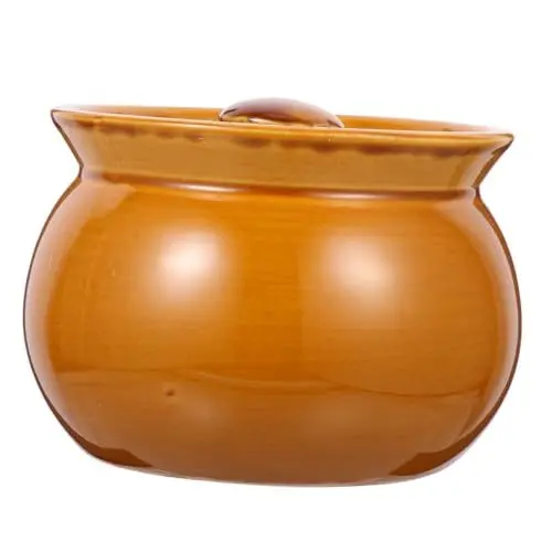 Produktbild: GREENADSCAPE Topf Kochtöpfe aus Ton Krug ofenfeste suppenschalen Französische Zwiebelsuppenschalen Tassen kochgeschirr haushaltswaren suppenkessel küche suppenglas Suppentasse Keramik Brown