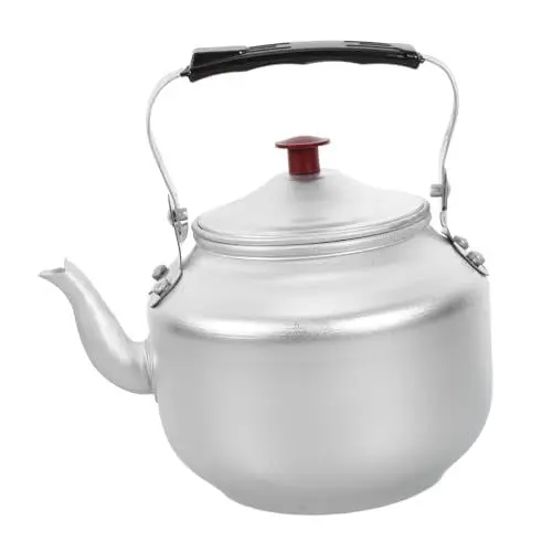 Produktbild: GREENADSCAPE aus Metall wasserkocher Mini-Kaffeemaschine Kaffeekannenkessel Sieden kaffeekännchen Coffee Kettle Kaffeekocher aus Aluminiumlegierung verschleißfester Kaffeekocher Silver