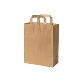 Produktbild: GREENBOX Umweltschonende Papier Tragetaschen groß I Papiertüten Geschenktüten Papiertragetaschen biologisch abbaubar, kompostierbar I 25 x braune Papier Tüten 22 x 10 x 28 cm