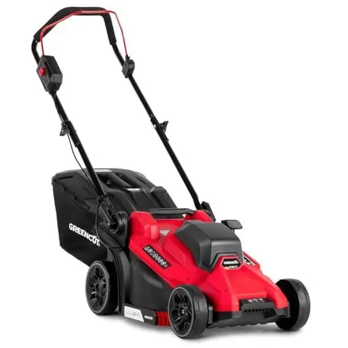 Produktbild: GREENCUT GLM200L - Lithium-Akku-Rasenmäher 20V, Leistung 3900 U/min, Schnittbreite 330mm, Schnitthöhe einstellbar in 5 Höhen, Korb 35L