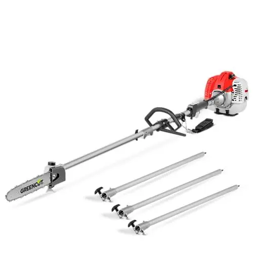 Produktbild: GREENCUT PP650X - Benzin-Höhenschneider 4.9hp 56cc mit 305mm Klinge und 5m maximaler Höhe, mit 3 ausziehbaren Stangen