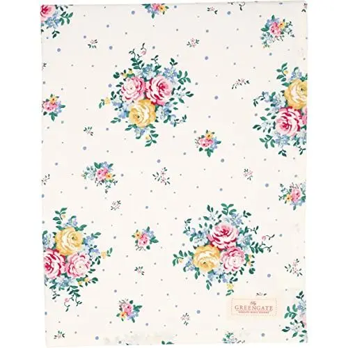 Produktbild: GreenGate (W2404) Tablecloth Laura White 145x250cm