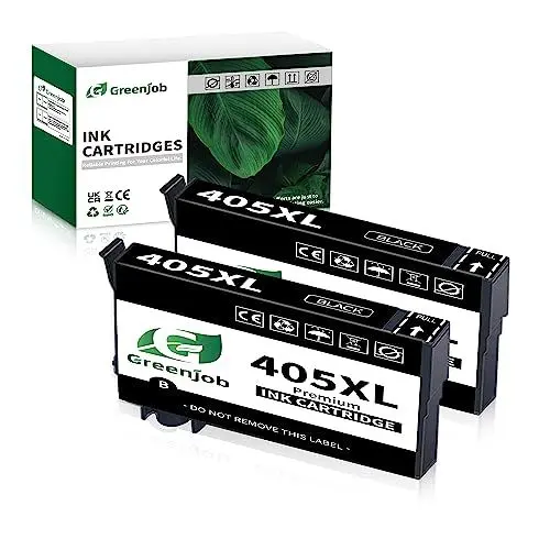 Produktbild: Greenjob 405XL Schwarz für Epson 405 XL Druckerpatronen Kompatibel mit Epson Workforce Pro WF-3820 WF-3825 WF-4820 WF-4825 WF-4830 WF-7310 WF-7830 WF-7835 WF-7840 (3 Schwarz)