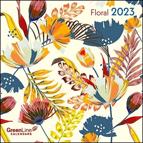 Produktbild: GreenLine Floral 2023 - Wand-Kalender - Broschüren-Kalender - 30x30 - 30x60 geöffnet - Blumen (GRID CALENDAR)