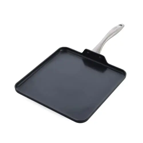 Produktbild: GreenPan Lima Midnight Harteloxierte gesunde keramische Antihaft-Bratpfanne, 28 cm, PFAS-frei, spülmaschinenfest, induktionsgeeignet, backofenfest, Schwarz