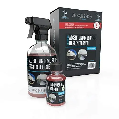 Produktbild: Johnson & Green Nature Solutions Greenpower Boot Algenentferner und Muschelrestentferner Vorteilspack für bis zu 3 Liter, extrem kraftvoll gegen mineralische Ablagerungen und äußerst materialschonend, Umweltschonender Bootsreiniger