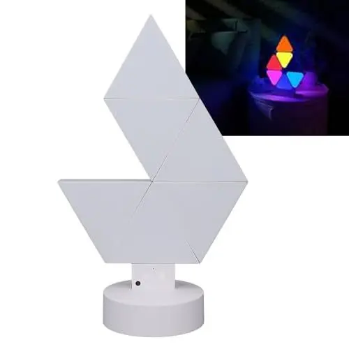Produktbild: Greensen Dreieckige Lichtpaneele, RGB-LED-Wandleuchte für, Mehrfarbige Effekte, Smart Home Decor, Kreative Wandleuchten mit Musiksynchronisierung für Raumspiele