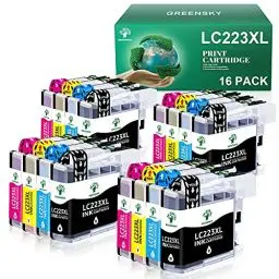 Produktbild: GREENSKY LC223 LC 223 Patronen Kompatibel für Brother LC223 LC223 XL für Druckerpatronen Brother MFC-J5320DW DCP-J4120DW MFC-J4420DW MFC-J480DW MFC-J4620DW DCP-J562DW MFC-J4625DW MFC-J680DW (16 Pack)