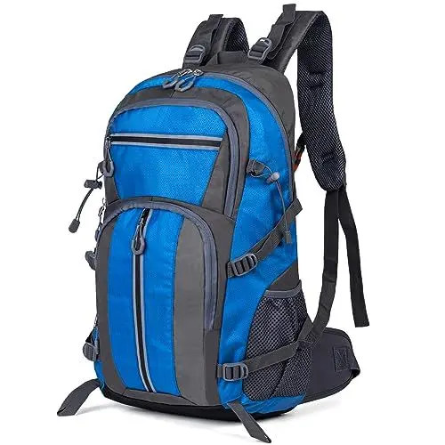 Produktbild: GreenTaya 40L Wanderrucksack Große Trekkingrucksack Herren Wasserdichte Outdoor Wandern Rucksack mit Reflexstreifen Atmungsaktivem Reiserucksack für Camping Hiking Radfahren Klettern(Blau)