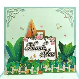 Produktbild: GREETING ART Karte Danke,Dankeskarten,Dankeskarten Pop Up,Danksagungskarten für Abschied der Kollegen, Kommunion, Konfirmation oder, Bunt