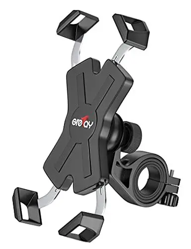 Produktbild: Grefay Fahrrad Handyhalterung, Edelstahl Motorrad Fahrrad Lenker Handy Halterung Mit 360 Drehen für 4,5-6,8 Zoll Smartphone