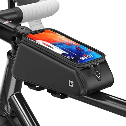 Produktbild: Grefay wasserdichte Fahrradrahmen- und Fahrradlenkertasche, Handytasche mit TPU-Touchscreen, für Smartphones unter 6 Zoll