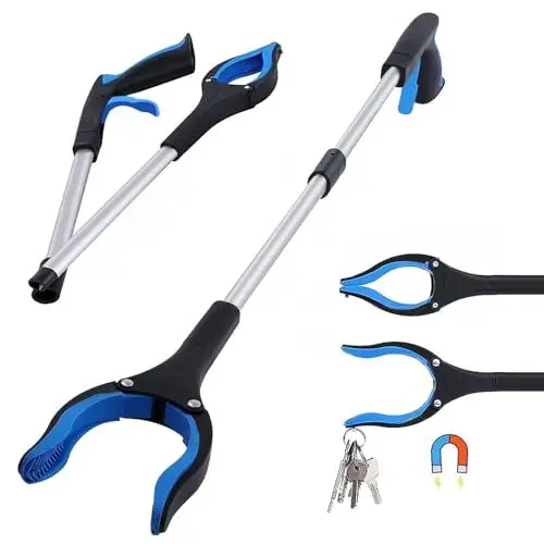 Produktbild: Greifzange Für Senioren, 83 cm Langer Greifzange, 360°Drehbar Müllzange Greifzange, Faltbare Greifer Mit Magnet-Greifarm, Teleskop Greifer Für Senioren, Kinder Und Menschen Mit Behinderung