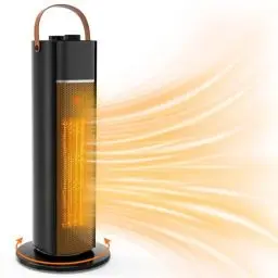 Produktbild: Grelife Heizlüfter, 1500W Leiser Energiesparend Heizung Elektrisch mit Thermostat, 70° Oszillationsfunktion, 3x Heizstufen, Raumheizgerät für Bad, Büro, Wohnzimmer, Schlafzimmer, Schwarz
