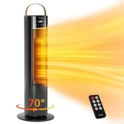 Produktbild: Grelife Heizlüfter Energiesparend 2000W PTC Ceramic Heater mit Fernbedienung 70° oszillierend, 3 Modi, 12 Stunden Timer, Überhitzungs- und Kippschutz tragbar für Schlafzimmer