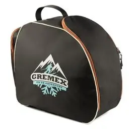 Produktbild: GREMEX Skischuhtasche mit Helm - Wasserfestem Skischuhtasche mit Helmfach - Tasche für Skischuhe und Helm - Titan-Nähte Skischuh Rucksack mit Helmfach - Widerstandsfähig Tasche Skischuhe mit Helm