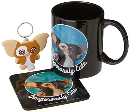 Produktbild: Gremlins Geschenkset Tasse, Untersetzer und Schlüsselanhänger in Geschenkbox (Dangerously Cute Design) - Offizielles Lizenzprodukt