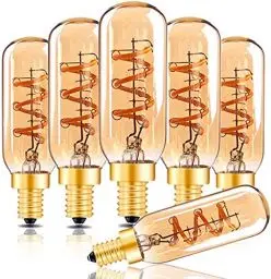 Produktbild: Grensk E14 led Dimmbar Edison Vintage Glühbirne, LED Glühbirnen E14 T25 3W Warmweiss Antike Wicklung Filament Glühlampe, Ideal für Nostalgie und Retro Beleuchtung im Haus Café Bar - 6 Stück