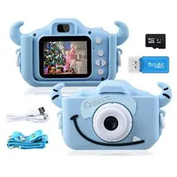 Produktbild: GREPRO Kinder Kamera, 2.0”Display Digitalkamera Kinder Geschenke für 3 4 5 6 8 7 9 Jahre Jungen und mädchen, 1080P HD Anti-Drop Fotoapparat Kinder für Weihnachten Spielzeug Blau