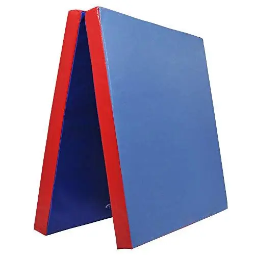 Produktbild: Grevinga® klappbare Turnmatte - versch. Farben & Größen - RG: 22 kg/m³ (200 x 100 x 8 cm, Blau - Rot)