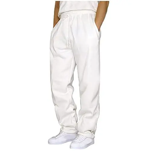 Produktbild: Generisch Men Thermohose Cargohose Winterhose Cargohose Men Baggy weiß Jogginghose Herren Jogger männer Baumwolle Fleece Jogginghose Herren wasserdichte Wanderhose Herren Winter