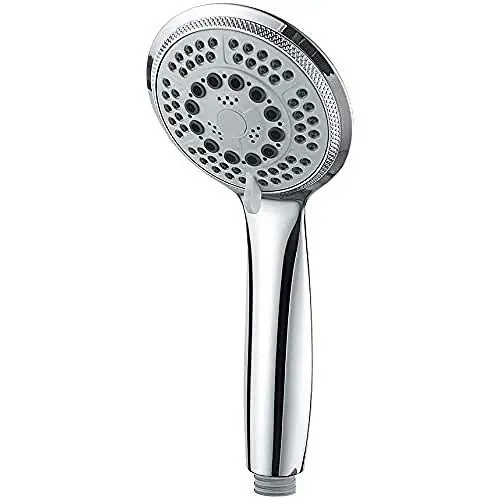 Produktbild: GRIFEMA COMPLENTOS-G804 Wassersparende Handbrause, Gross (Durchmesser, 100mm), 3 Strahlarten/Runder Duschkopf mit Regendusche und Massage Funktion, Chrom