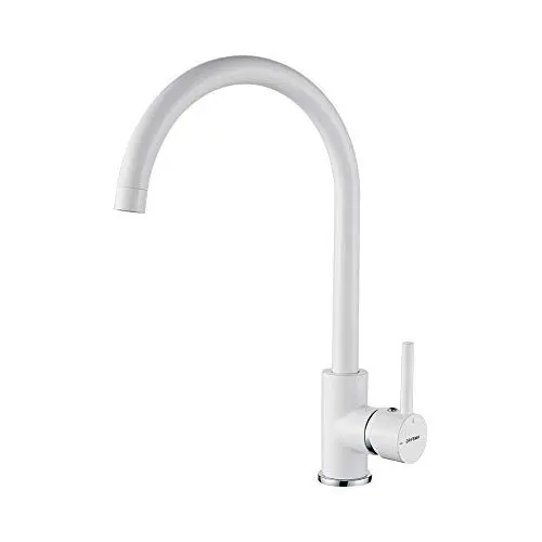 Produktbild: GRIFEMA GRIFERÍA DE COCINA-G4001W | Küchenarmatur - Wasserhahn Küche mit Hoher Auslauf(246mm), Weiß | Einhand-Spültischbatterie, G3/8'' Anschlüsse, Hochdruck, 360° Schwenkbar