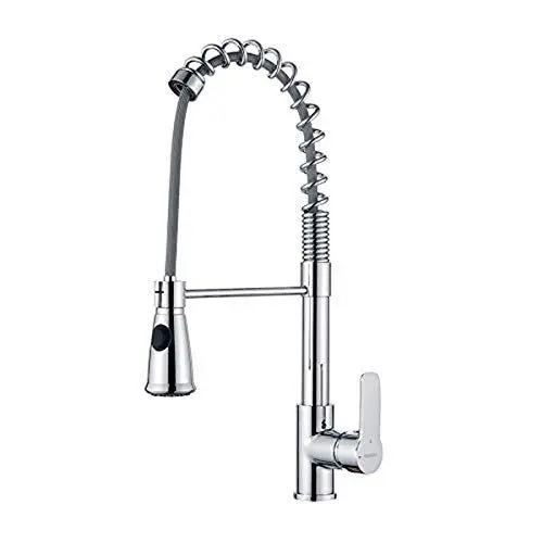 Produktbild: GRIFEMA LYON-G4007 | Professionelle Küchenarmatur - Wasserhahn Küche mit Ausziehbarer Schlauch-Brause | Einhebel-Küchenmischer, G3/8'' Anschlüsse, Hochdruck, Chrom